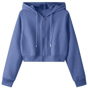 เสื้อฮู้ดกันหนาวแขนยาวสำหรับผู้หญิง, เสื้อครอปแขนยาวลำลองทรงสตรีทแวร์ปล่อยไหล่มีฮู้ดระบายอากาศได้ดีเป็นมิตรกับสิ่งแวดล้อม - Product Image 6