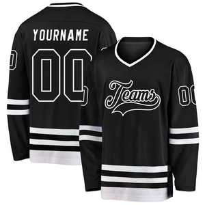 Maillot de hockey sur glace en polyester 100% personnalisé OEM uniforme respirant avec broderie nom d'équipe personnalisé pour les joueurs de hockey - Product Image 4