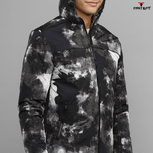 2026 pas cher prix léger toile col montant imperméable réversible doudoune avant personnalisable hiver à capuche à vendre - Product Image 4