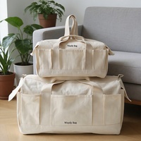 Sacs de sport personnalisés avec logo, multi-poches, anti-odeurs, grande capacité, sac de week-end, sac de voyage en toile de coton résistante