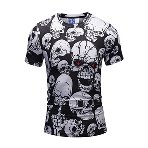 T-shirts personnalisés à imprimé intégral pour hommes, mode 100% coton polyester 260 grammes, impression par sublimation plein écran - Product Image 3