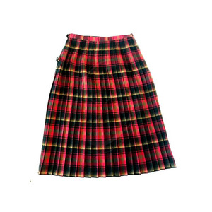 Kilted สุภาพสตรี Highland สก็อตแลนด์แบบดั้งเดิม Tartan Kilt ที่กําหนดเองใหม่กระโปรงกระโปรงผู้หญิง Tartan ลายสก๊อตสีแดงจีบ - Product Image 1