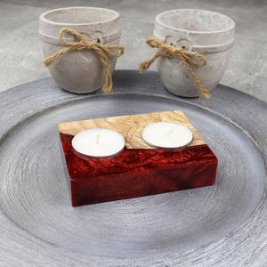 Portavelas de Madera y Resina Hecho a Mano, Decorativo y Artístico para Decoración de Hogar de Lujo - Product Image 6