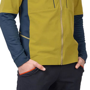 Veste coupe-vent en polyester 100% avec logo personnalisé pour hommes Style décontracté manches longues avec fermeture à glissière veste pour hommes de faible épaisseur - Product Image 6