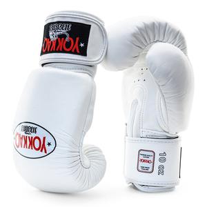 Nouveauté Gants de boxe Matrix blancs à lacets Gants d'entraînement imprimés en cuir de haute qualité - Product Image 4