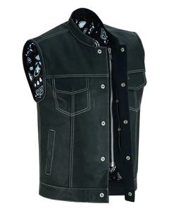 Chaleco de Cuero Personalizado para Motocicleta, Modelo 2026, Estilo Norteamericano, Alta Calidad, Nuevo Chaleco de Cuero Casual para Motociclistas - Product Image 4