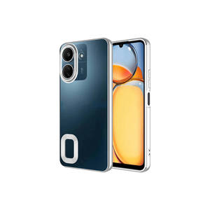 Funda de silicona para cámara Xiaomi Poco C65-SAFA con logo Omega visible en la parte trasera - Plateado - Product Image 1