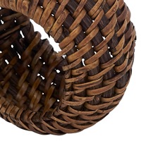 Anneau de serviette en rotin fait à la main, rustique, écologique, décoration de table élégante, porte-serviettes en fibre naturelle pour mariage, dîner, événement, fête