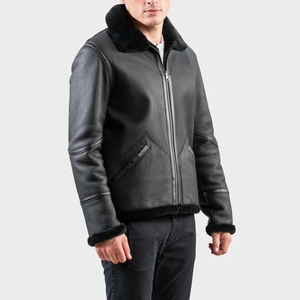 Chaqueta de bombardero de cuero con capucha de alta calidad/chaquetas de cuero para hombre/chaqueta de cuero de Pakistán personalizada y al por mayor - Product Image 4