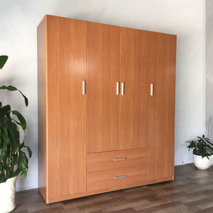 Armoire 4 portes en plastique taïwanais de haute qualité, convertible, autoportante, avec finition imitation bois, pour la maison et les appartements - Product Image 1