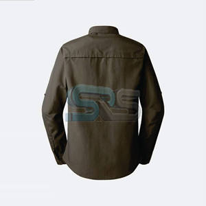 เสื้อเชิ้ตผ้าสักหลาดแขนยาวสำหรับผู้ชาย, เสื้อผ้าลำลองผ้า100% ระบายอากาศได้ดีแห้งเร็วไซส์ใหญ่พิเศษสำหรับฤดูใบไม้ร่วงโลโก้ออกแบบได้ตามต้องการ - Product Image 2