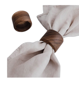 Anillo de servilletero redondo de diseño de madera de mango para decoración de mesa de comedor de ocasión de fiesta de boda de India - Product Image 2