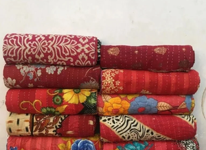 Edredón de Kantha bengalí Vintage, hecho a mano, de algodón Reversible, para uso en Hotel, funda de sofá Gudari, colcha India - Product Image 6