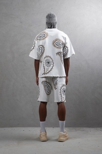 New 2026 High Quality Casual Streetwear Custom Printed Men's 2-Piece T-Shirt and Shorts <b>Set</b> Summer Breathable Track Suit - Product Image 2