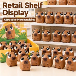 Cute Brown Guinea <b>Pig</b> Squishy <b>Toy</b> TPR Stress Relief Fidget For Kids 2-4 Years Unisex Sensory Playtoy - Product Image 2