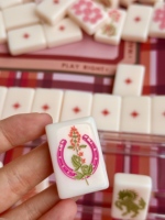 Luxuriöses Wild Mare Desert Rose Mahjong-Set mit 160 Steinen, handgefertigt aus Acryl, Designer-Kollektion für festliche Schachspiele