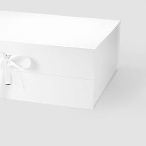 Customize Size Small to Extra <b>Large</b> Luxury Big Magnetic Flap <b>Gift</b> <b>Boxes</b> Packaging Wholesale White with Ribbon - Product Image 2