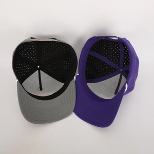 VN Ventas al por mayor Personalizable 5 Panel Golf Sombrero Láser Corte Agujeros 2D Bordado Logo Cuerda Impermeable Plástico Cierre trasero Ajustable - Product Image 2