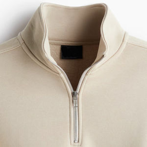 เสื้อสเวตเชิ้ตคอตั้งสำหรับทุกเพศ, เสื้อสเวตเชิ้ตมีซิปครึ่งตัวสำหรับ350 GSM คอตตอนมีฮู้ดออกแบบโลโก้ได้ตามต้องการ - Product Image 3