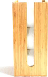 Porte-papier hygiénique en bambou parfait pour le rangement ou le rangement général de la salle de bain, un porte-papier hygiénique autoportant - Product Image 6