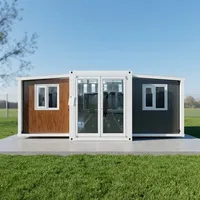 Maison familiale à deux chambres - Maison modulaire en kit - Structure en acier en U et toit entièrement soudé de 1,0 mm