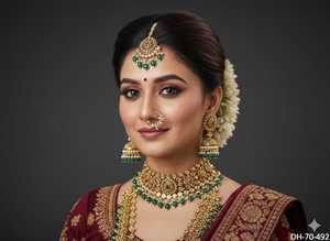 Antiguo 700gm Conjunto de joyería nupcial Diseño tradicional Collar Pendientes para bodas Ceremonias Ocasiones especiales - Product Image 6