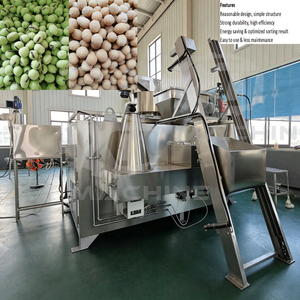 Máquina Tostadora Multifuncional para Cacahuetes Recubiertos de <span class=keywords><strong>Wasabi</strong></span>/Algas Marinas o Pescado <span class=keywords><strong>con</strong></span> Bandeja Giratoria Plana y Horno Oscilante - Product Image 3