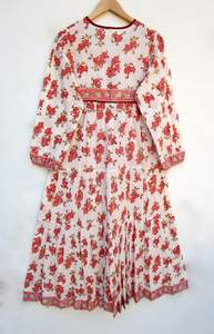 Robe longue vintage pour femmes robe nouvelle tendance à manches longues taille haute imprimée robes mi-longues couleur avec col rabattu pour ensembles de soirée - Product Image 2