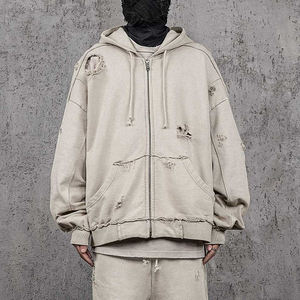 Pull-over en molleton Streetwear ensemble de pantalons de survêtement et sweat à capuche épais avec logo personnalisé fabricants vente en gros usine survêtements pour hommes - Product Image 2