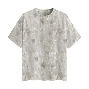 T-shirt pour homme en coton 100% imprimé jungle, palmier, camouflage réel, manches courtes - Product Image 1