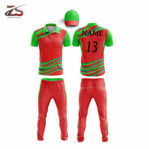 <b>Cricket</b> Uniform Breathable Short Sleeve 100% Polyester High-quality Sublimation Printed Customizable OEM Made in Pakistan - Product Image 1