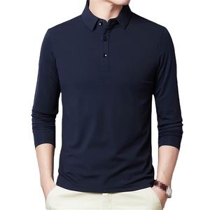 Polo à manches longues personnalisé haut de gamme populaire T-Shirt spécial coton à séchage rapide Service OEM t-Shirt à col unique Polo pour hommes - Product Image 1