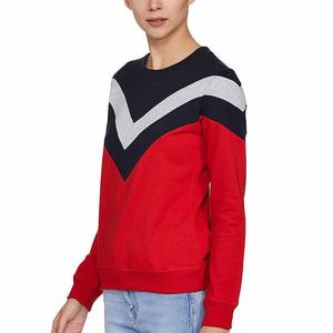 Sweat-shirts pour femmes tendance personnalisés en vente chaude, 100% polyester/coton polaire, nouveau style, motif uni imprimé pour l'hiver - Product Image 3