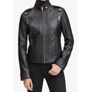 แจ็กเก็ตหนังแฟชั่นสำหรับผู้หญิงเสื้อแจ็กเก็ตหนังใส่สบายปรับแต่งได้ตามต้องการ - Product Image 4
