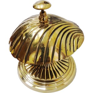 Cloche de comptoir d'hôtel en laiton massif fabriquée à la main - Product Image 2