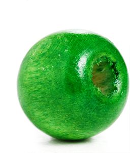 Perles rondes en bois vert de 6 mm, forme personnalisée et perles en bois colorées, façonnées et dimensionnées à la main, produit artisanal indien - Product Image 1