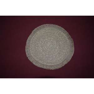 Boho Style Seagrass <b>Table</b> <b>Mat</b> For Dining Home Decor Natural Fiber Seagrass with Jute Fringe <b>Mat</b> <b>Round</b> Decorative <b>Table</b> <b>Mat</b> - Product Image 2