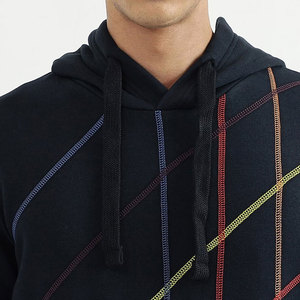 Men's High Quality Custom Logo 3D Embroidery Fleece Pullover Hoodies-Eco-Friendly Breathable Regular Fit - Product Image 6