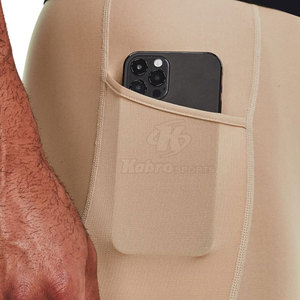 Short de compression taille personnalisée pour hommes, séchage rapide à bas prix, taille élastique, taille moyenne, style solide, décontracté, vente en gros - Product Image 6