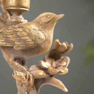 Handcrafted Aluminium Cast Bird Design <b>Candle</b> <b>Stand</b> / Vintage Gold Finish Decorative Metal <b>Candle</b> <b>Stand</b> for Home, Wedding & Gift - Product Image 4
