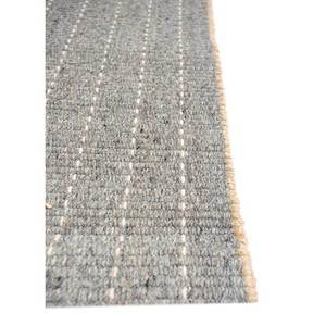 Tapis en laine tissée plate Abrash PDJW-90 gris et noir à rayures et patchwork de couleurs unies pour salon d'adolescents - Product Image 4