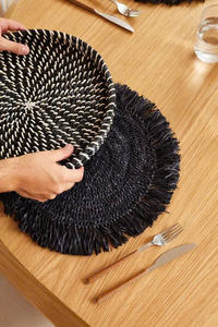 Artisanat écologique Plateaux en jonc de mer faits à la main Plateaux de service Décor Stockage Plateau à fruits Fait à la main par le Vietnam - Product Image 6