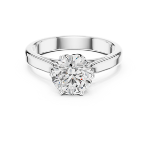 Anillo de Diamante Cultivado en Laboratorio de 0.25ct, Oro de 14K, Anillo de Bodas con Diseño de 6 Puntas, Grado EF VS1-2, Joyería Fina Personalizable, Proveedor Confiable - Product Image 2