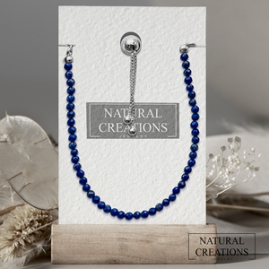 Premium haute finition 925 en argent Sterling à la mode Lapis Lazuli pierres Bolo Bracelet doux Flex fil boîte chaîne cadeau Pack 6 femmes - Product Image 2