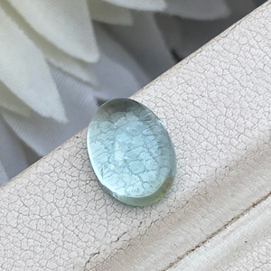 พลอยอะความารีนธรรมชาติ2.95กะรัตทรงวงรีทรงหลวมมีความแวววาวสำหรับการทำเครื่องประดับ - Product Image 1