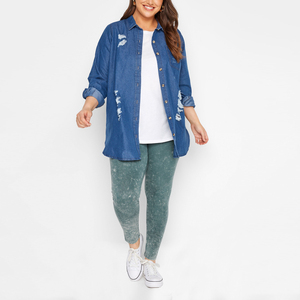 Mallas personalizadas de cintura alta para gimnasio, ropa deportiva de nuevo estilo para mujer, mallas deportivas sin costuras para correr, tela de punto - Product Image 3