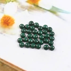 10X10MM AAA malaquita Natural redonda parte posterior plana cabujón calibrado semiprecioso piedras preciosas sueltas fabricación de joyas lote al por mayor - Product Image 2