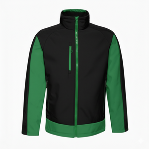 Chaquetas Softshell para Hombre, Estilo Ejecutivo, Cortavientos con Contraste, Cuello Alto, Venta al por Mayor Directa de Fábrica - Product Image 3