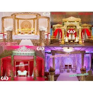 Ravissant et Grand Mandap, idées de décoration pour le mariage parfait, vente en gros, Offre Spéciale Mandaps de mariage indien pour la décoration - Product Image 1