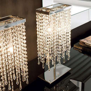 Nouveau lustre de table haut en cristal de fer, finition argentée polie à la main, taille personnalisable, décoration d'événement de mariage, design élégant - Product Image 3